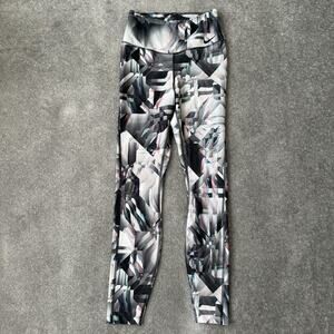 Nike Dri-Fit Legend Pant Womens Small Gray Geometric Athletic Leggings Running